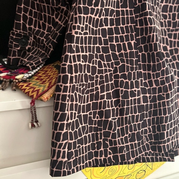 Y2K Relativity Black and Brown Trench Coat M - Picture 8 of 17